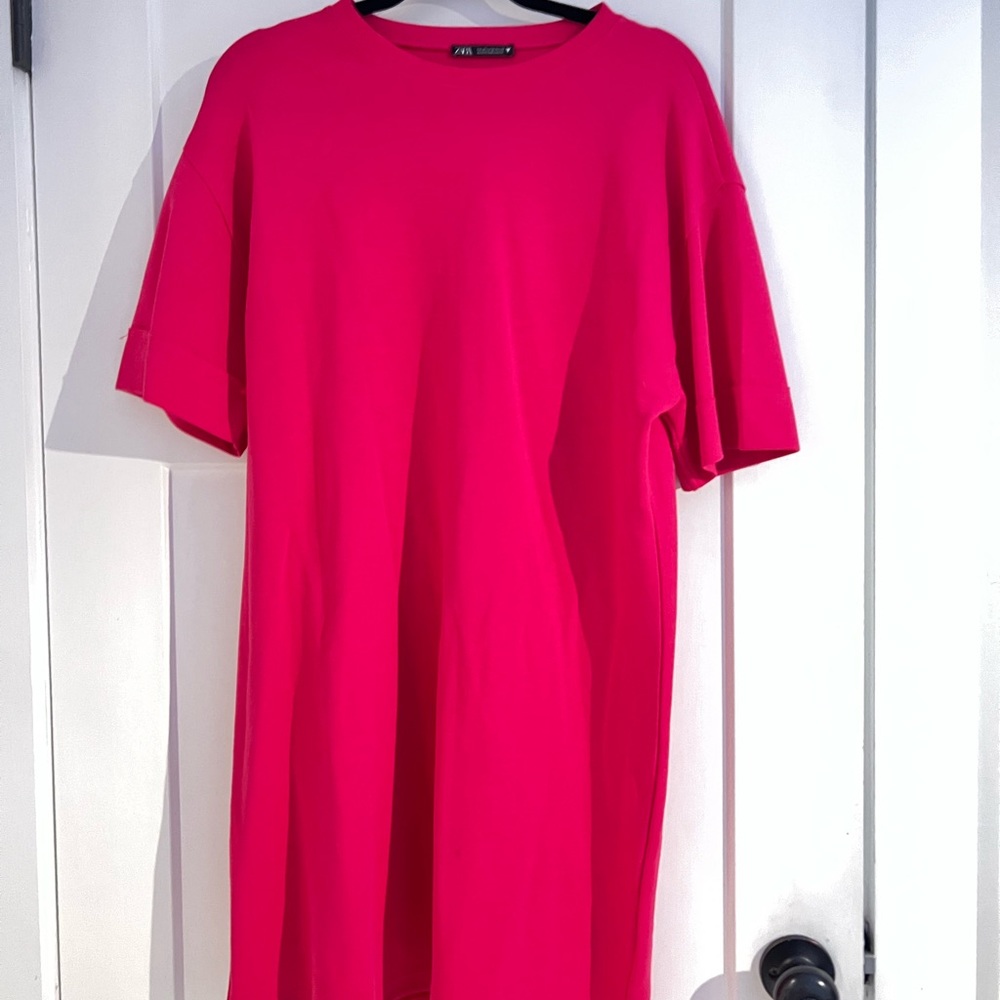 Zara basic dress in pink